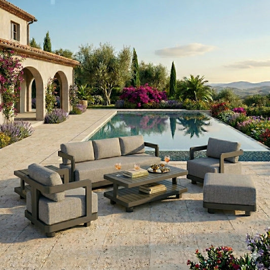 SET-901-AL 6-PC GRANADA ALUMINUM DEEP SEATING