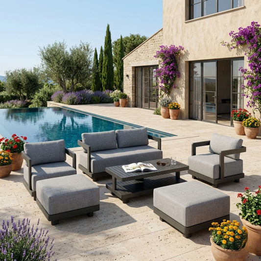SET-902-AL 6-PC GRANADA ALUMINUM DEEP SEATING