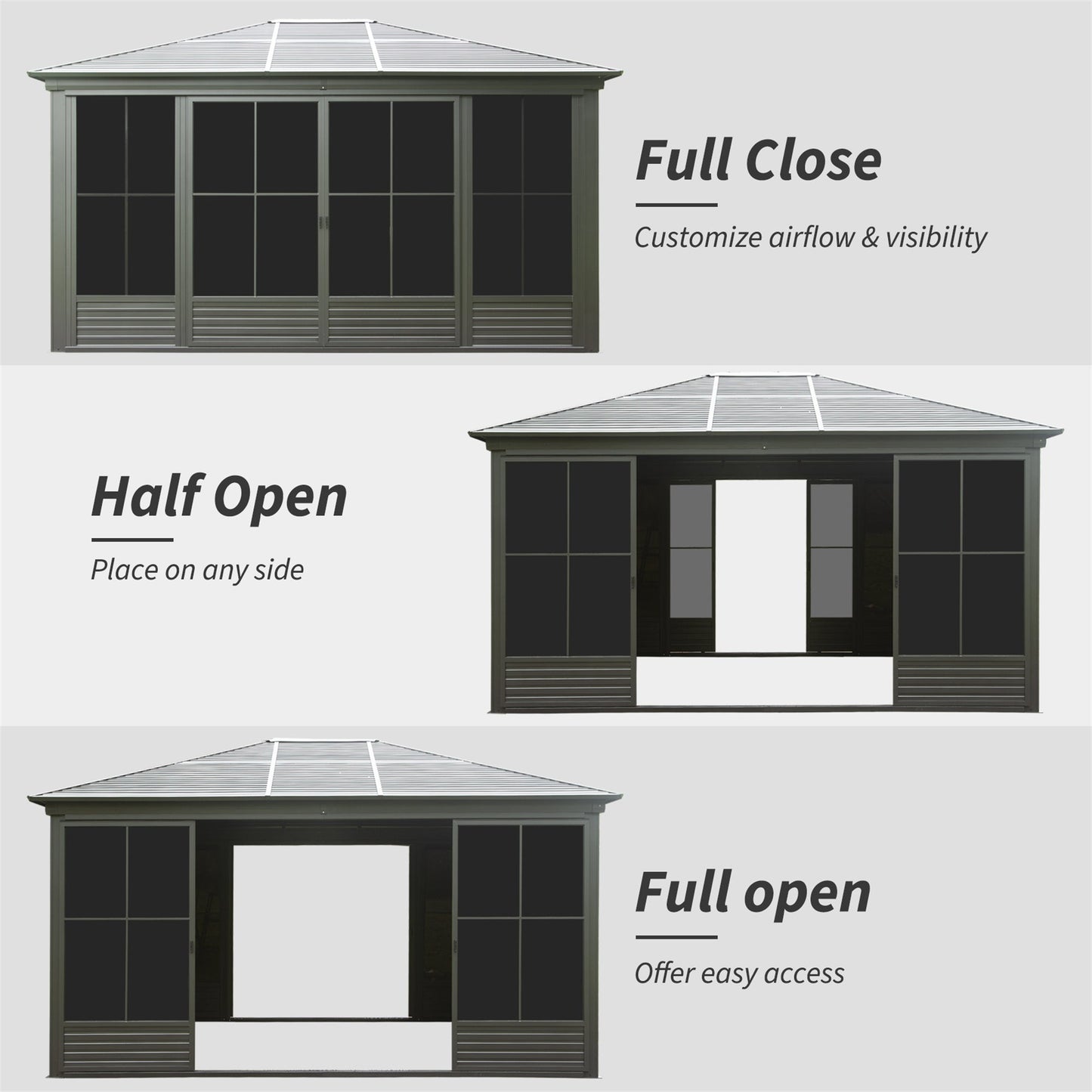 12x14FT Outdoor Sunroom Gazebo