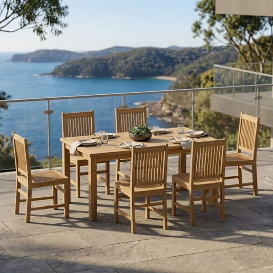Anderson Teak Montage Saratoga 7-Piece Teak Dining Set — supplier product photograph 1