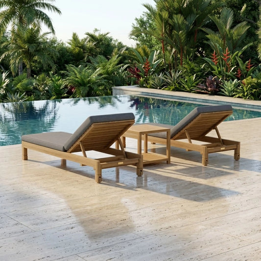 Anderson Teak SouthBay 3-Piece Teak Sun Lounger Set — supplier product photograph 2