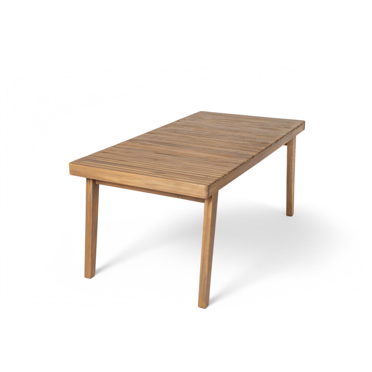 7-Piece Outdoor Acacia Wood Dining Set, 69" Rectangular Patio Table & 6 Mix