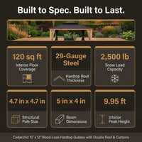 10-Ft X 12 Gazebo Brwon Gazebo with Hardtop Roof (Screen Included) — Results & Stats