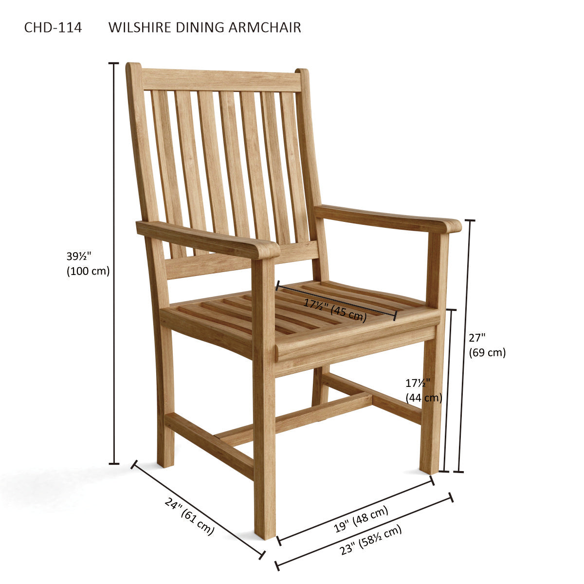 WILSHIRE DINING ARMCHAIR
