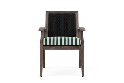 Lloyd Flanders Frontier Dining Armchair — Ebony / Safari White Stripe — manufacturer configuration [67823073296478]