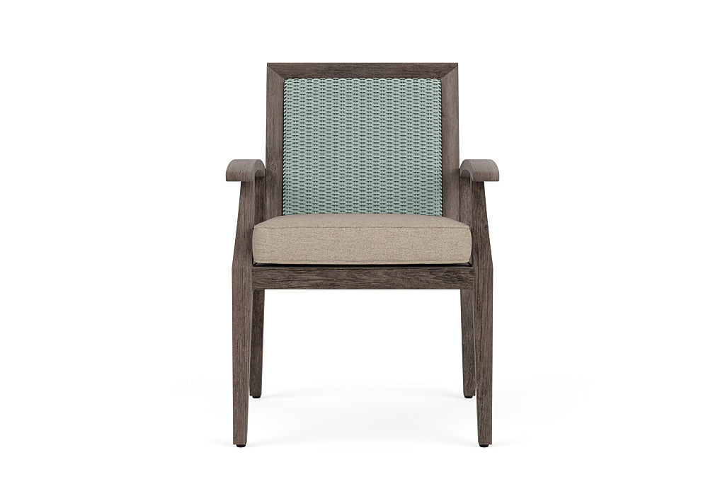 Lloyd Flanders Frontier Dining Armchair — Sea Glass / Demo Oatmeal — manufacturer configuration [67823074967646]