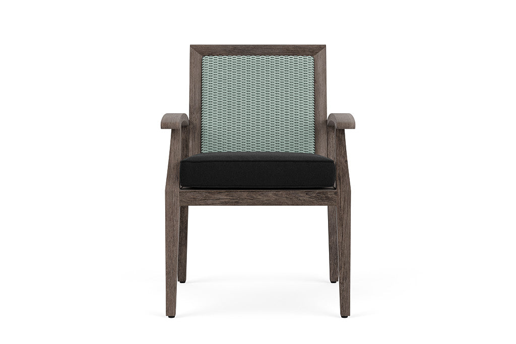Lloyd Flanders Frontier Dining Armchair — Sea Glass / Canvas Black — manufacturer configuration [67823075491934]