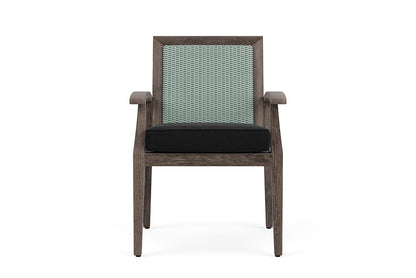 Lloyd Flanders Frontier Dining Armchair — Sea Glass / Canvas Black — manufacturer configuration [67823075491934]