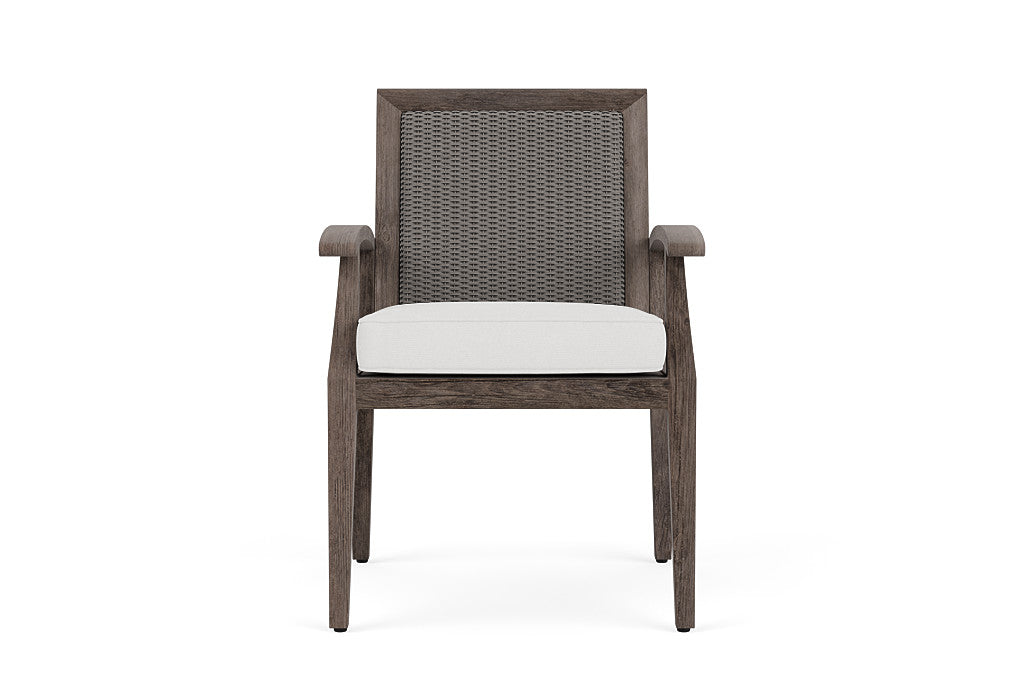 Lloyd Flanders Frontier Dining Armchair — Pewter / Canvas Natural — manufacturer configuration [67823074213982]