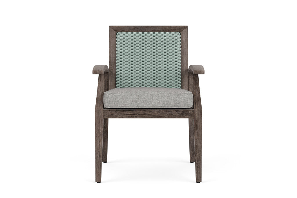 Lloyd Flanders Frontier Dining Armchair — Sea Glass / Demo Stone — manufacturer configuration [67823075229790]