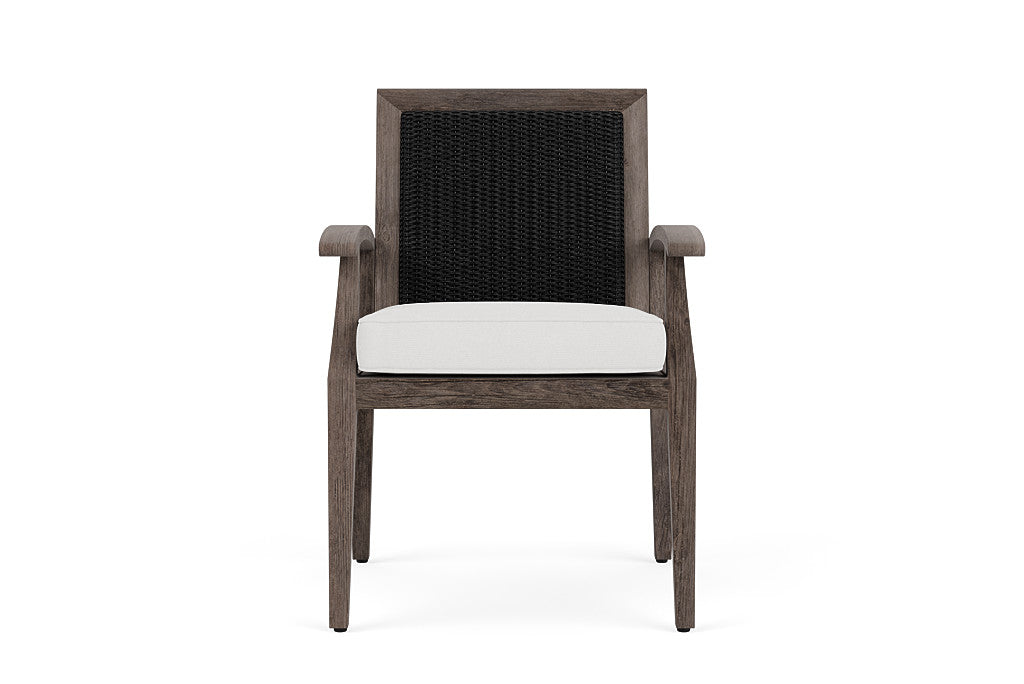 Lloyd Flanders Frontier Dining Armchair — Ebony / Canvas Natural — manufacturer configuration [67823072903262]