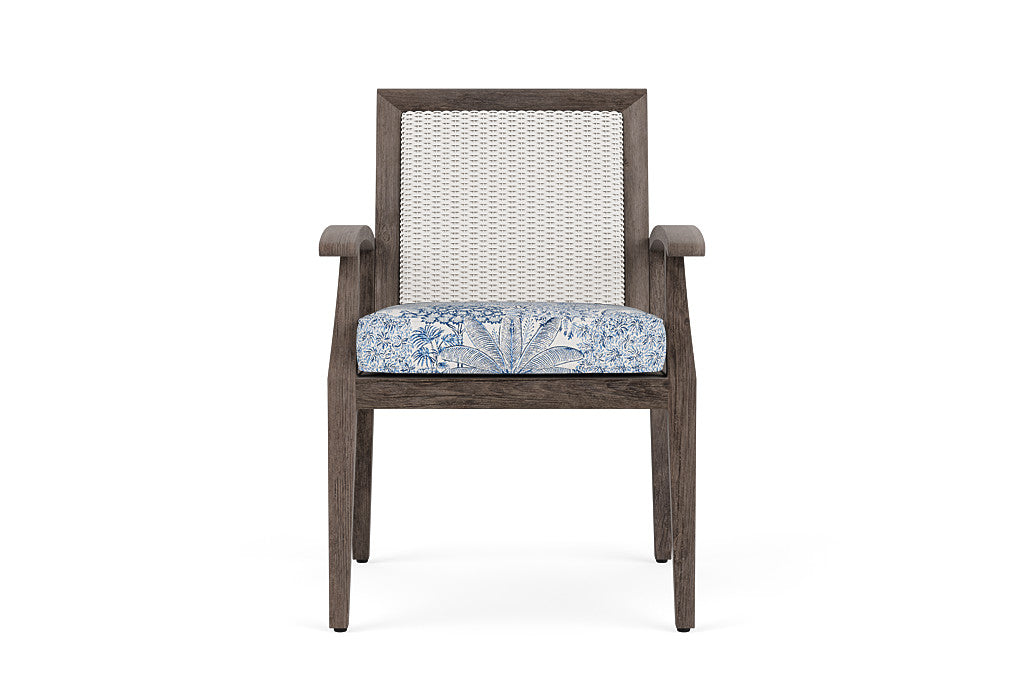 Lloyd Flanders Frontier Dining Armchair — White / Utopia Coastal — manufacturer configuration [67823076016222]