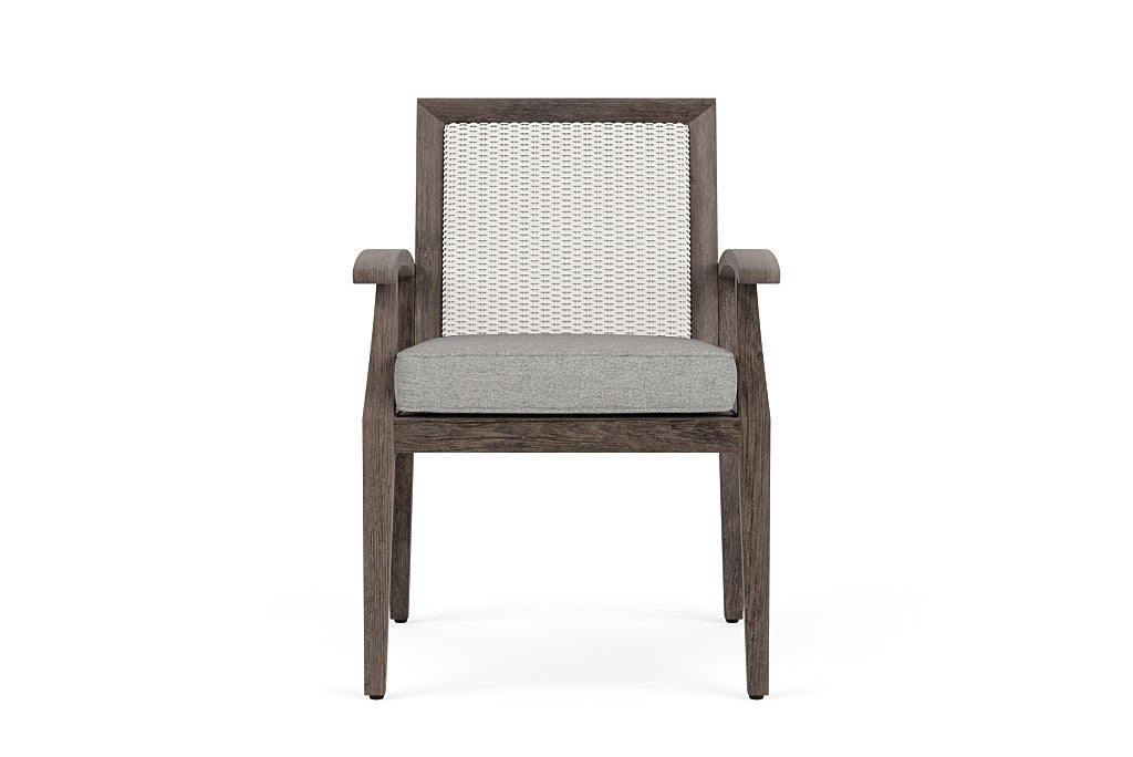 Lloyd Flanders Frontier Dining Armchair — White / Demo Stone — manufacturer configuration [67823075885150]