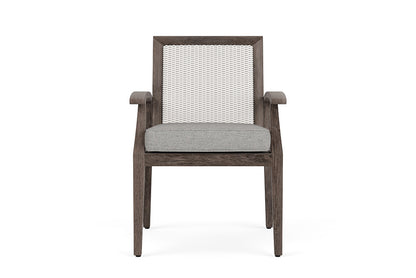 Lloyd Flanders Frontier Dining Armchair — White / Demo Stone — manufacturer configuration [67823075885150]