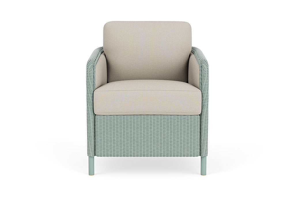 Lloyd Flanders Visions Dining Armchair — Sea Glass / Fife Fog — manufacturer configuration [67823124316254]