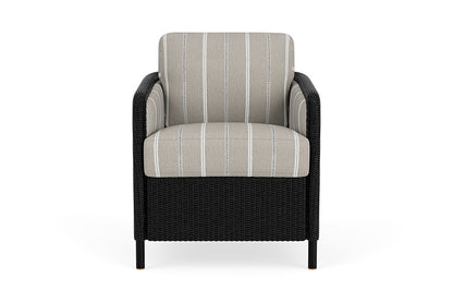 Lloyd Flanders Visions Dining Armchair — Ebony / Sandy Point Stone — manufacturer configuration [67823122317406]