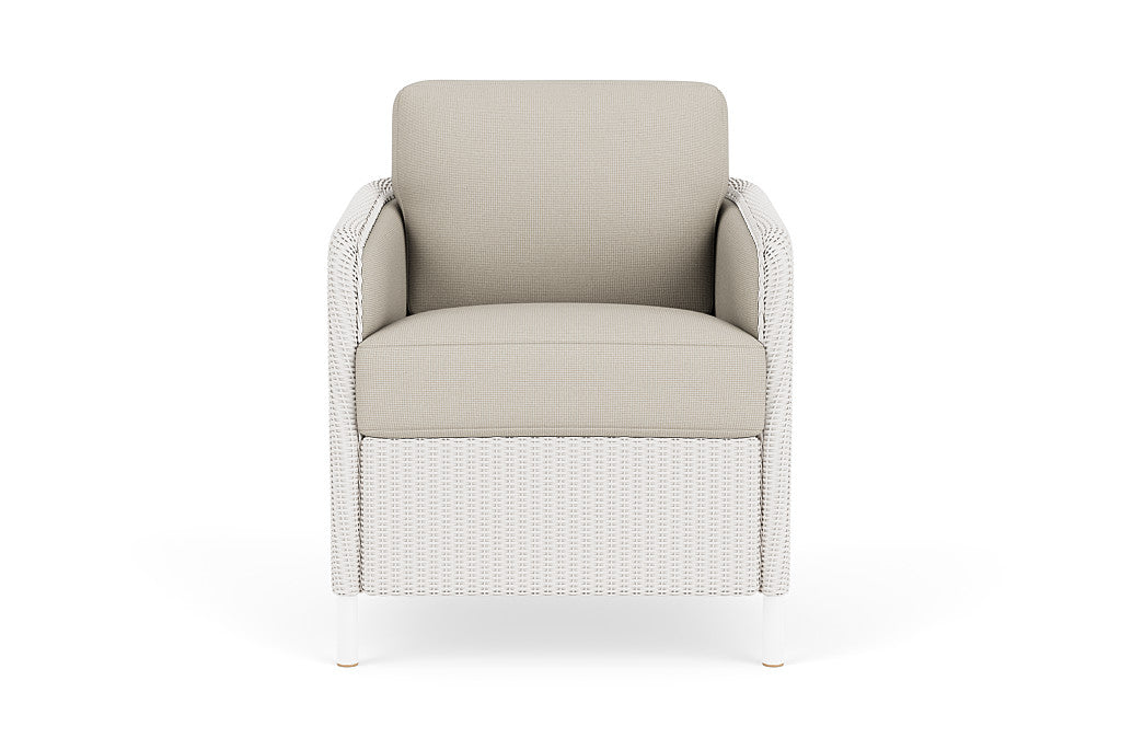 Lloyd Flanders Visions Dining Armchair — White / Fife Fog — manufacturer configuration [67823124971614]