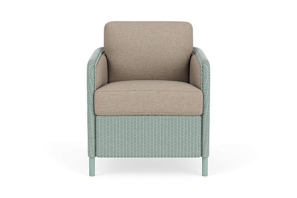 Lloyd Flanders Visions Dining Armchair — Sea Glass / Demo Oatmeal — manufacturer configuration [67823124250718]