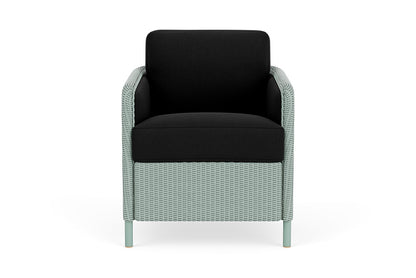Lloyd Flanders Visions Dining Armchair — Sea Glass / Canvas Black — manufacturer configuration [67823124775006]