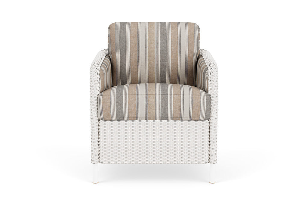 Lloyd Flanders Visions Dining Armchair — White / Purveyor Pewter — manufacturer configuration [67823125135454]