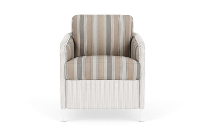 Lloyd Flanders Visions Dining Armchair — White / Purveyor Pewter — manufacturer configuration [67823125135454]
