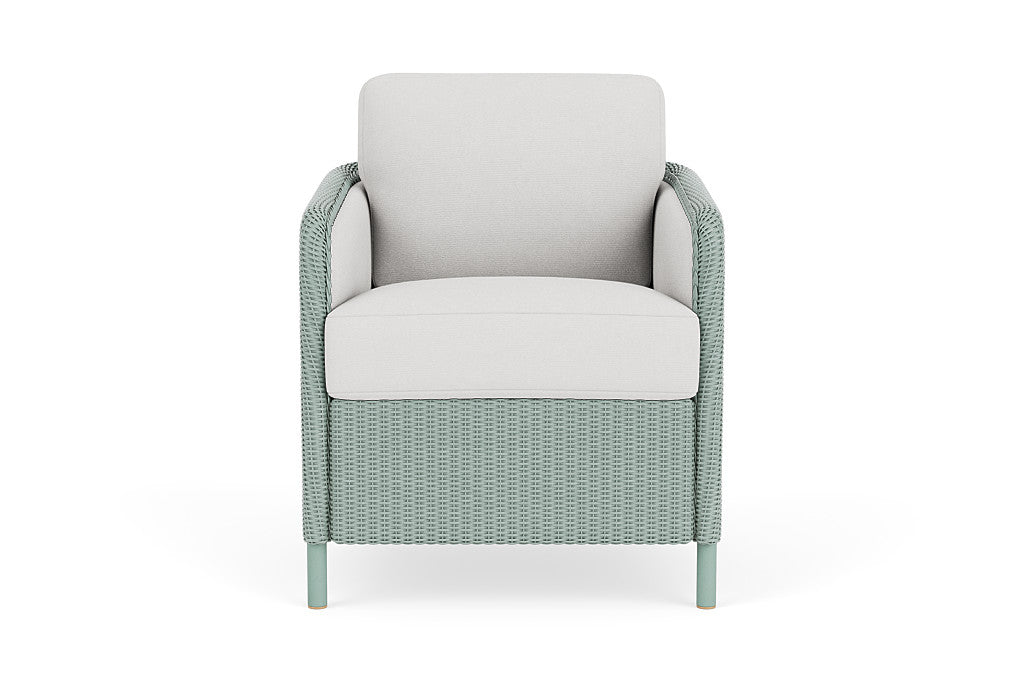Lloyd Flanders Visions Dining Armchair — Sea Glass / Canvas Natural — manufacturer configuration [67823124152414]