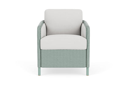 Lloyd Flanders Visions Dining Armchair — Sea Glass / Canvas Natural — manufacturer configuration [67823124152414]