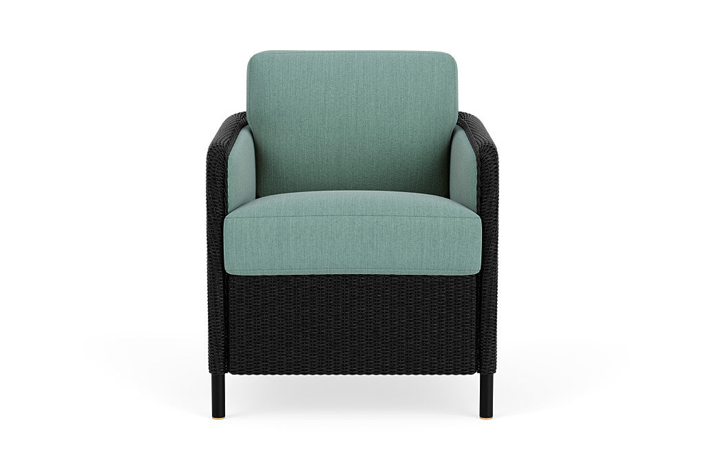 Lloyd Flanders Visions Dining Armchair — Ebony / Loveboat Mint — manufacturer configuration [67823122251870]