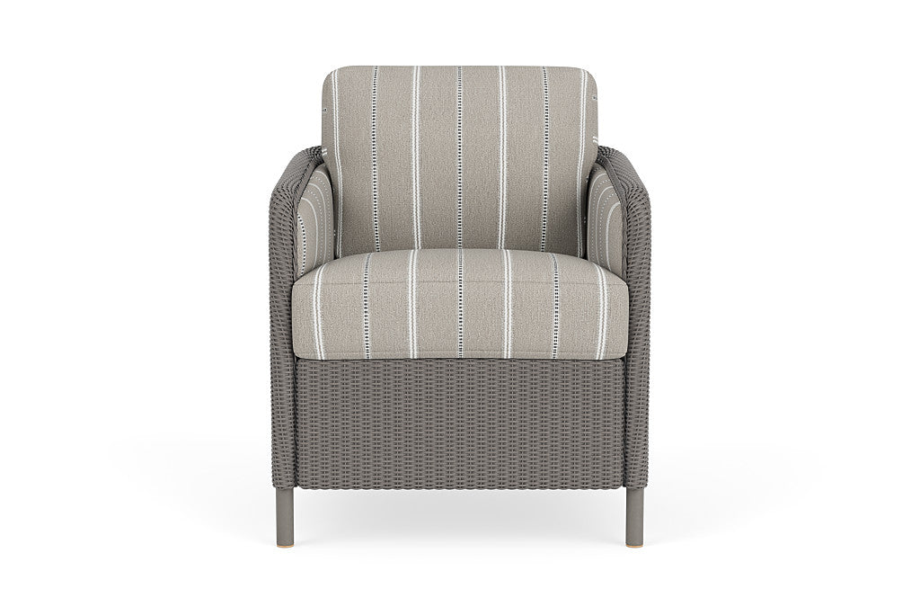 Lloyd Flanders Visions Dining Armchair — Pewter / Sandy Point Stone — manufacturer configuration [67823123628126]