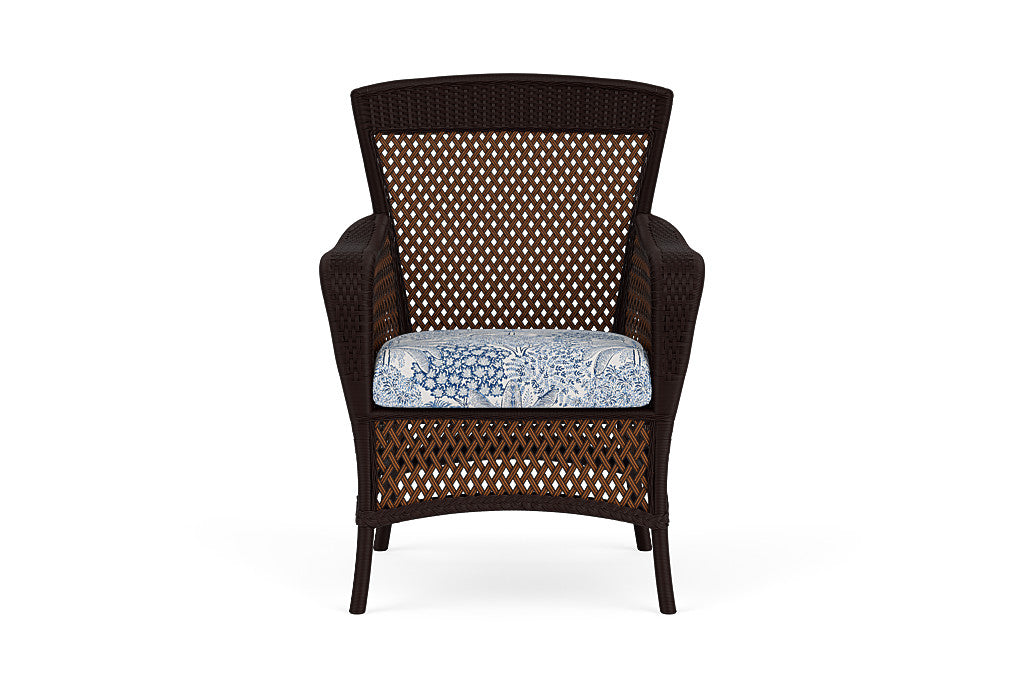 Lloyd Flanders Grand Traverse Dining Armchair — Caramel / Utopia Coastal — manufacturer configuration [67823114420318]