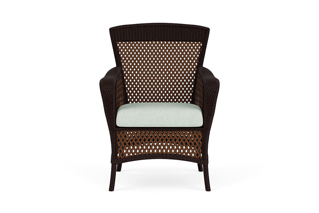 Lloyd Flanders Grand Traverse Dining Armchair — Caramel / Shoshone Mist — manufacturer configuration [67823114387550]