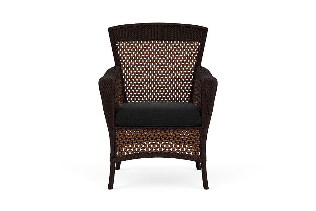Lloyd Flanders Grand Traverse Dining Armchair — Caramel / Canvas Black — manufacturer configuration [67823114551390]