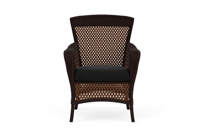Lloyd Flanders Grand Traverse Dining Armchair — Caramel / Canvas Black — manufacturer configuration [67823114551390]