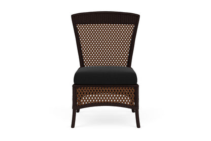 Lloyd Flanders Grand Traverse Armless Dining Chair — Caramel / Canvas Black — manufacturer configuration [67823115927646]