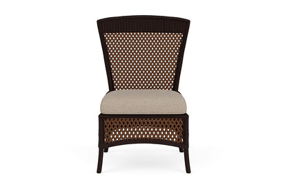 Lloyd Flanders Grand Traverse Armless Dining Chair — Caramel / Demo Oatmeal — manufacturer configuration [67823115403358]