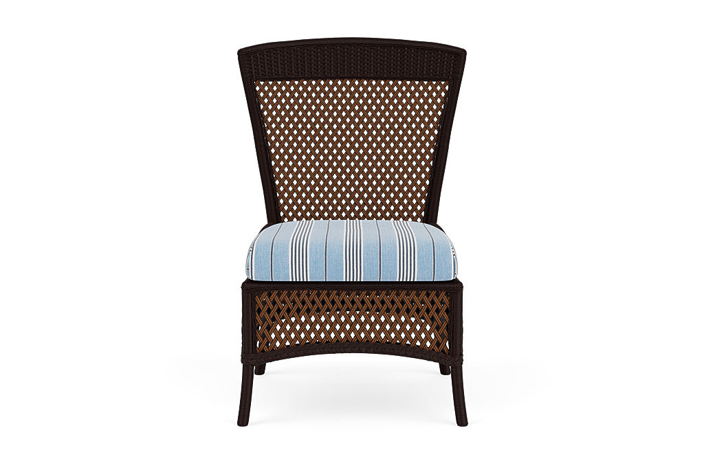 Lloyd Flanders Grand Traverse Armless Dining Chair — Caramel / Hansen Sky — manufacturer configuration [67823115501662]