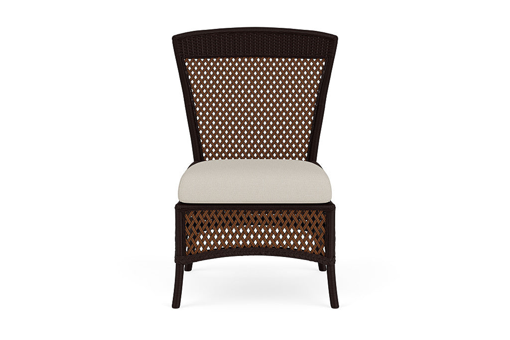 Lloyd Flanders Grand Traverse Armless Dining Chair — Caramel / Fife Fog — manufacturer configuration [67823115468894]