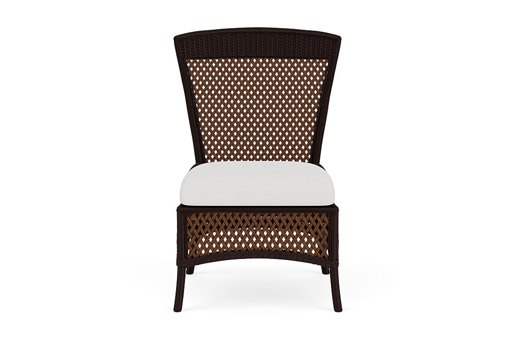 Lloyd Flanders Grand Traverse Armless Dining Chair — Caramel / Canvas Natural — manufacturer configuration [67823115305054]
