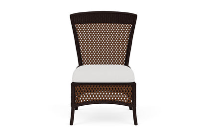 Lloyd Flanders Grand Traverse Armless Dining Chair — Caramel / Canvas Natural — manufacturer configuration [67823115305054]