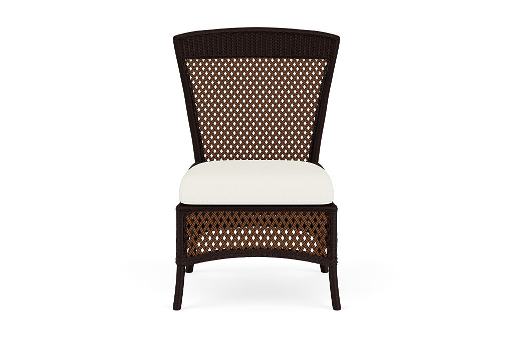 Lloyd Flanders Grand Traverse Armless Dining Chair — Caramel / Sailcloth Salt — manufacturer configuration [67823115599966]