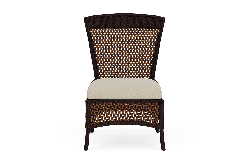 Lloyd Flanders Grand Traverse Armless Dining Chair — Caramel / Rumba Straw — manufacturer configuration [67823115534430]
