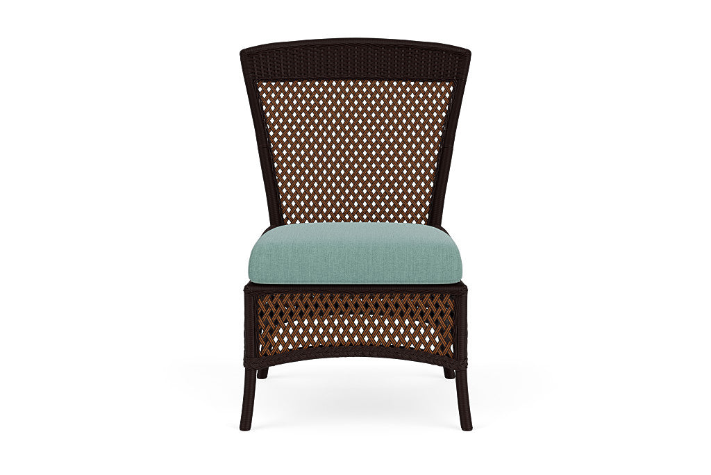 Lloyd Flanders Grand Traverse Armless Dining Chair — Caramel / Loveboat Mint — manufacturer configuration [67823115370590]