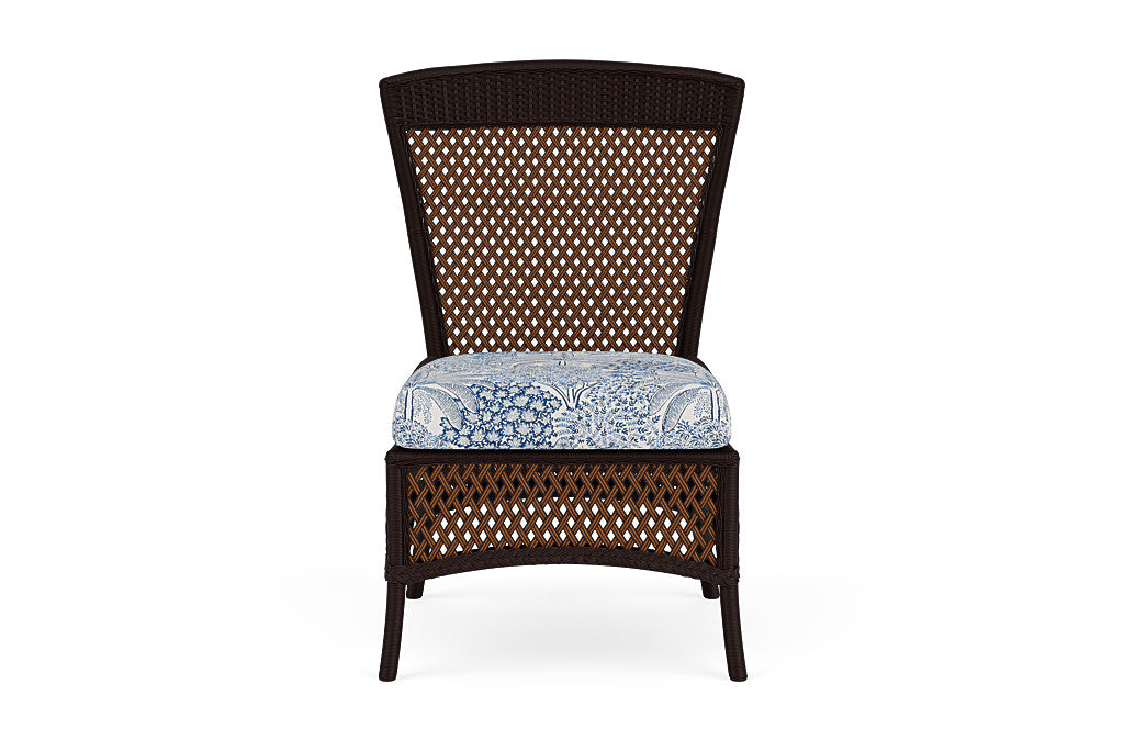 Lloyd Flanders Grand Traverse Armless Dining Chair — Caramel / Utopia Coastal — manufacturer configuration [67823115796574]