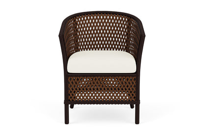Lloyd Flanders Grand Traverse Barrel Dining Chair — Caramel / Sailcloth Salt — manufacturer configuration [67823116255326]
