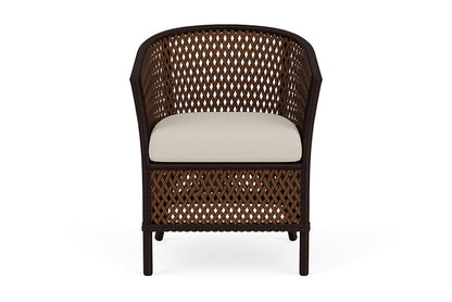 Lloyd Flanders Grand Traverse Barrel Dining Chair — Caramel / Fife Fog — manufacturer configuration [67823116124254]