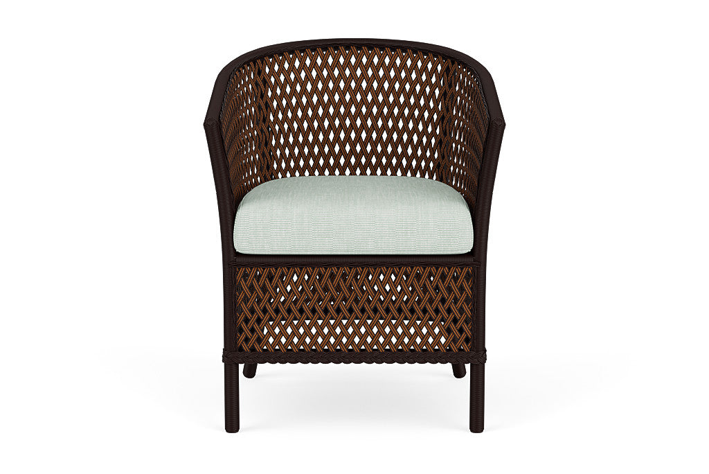 Lloyd Flanders Grand Traverse Barrel Dining Chair — Caramel / Shoshone Mist — manufacturer configuration [67823116419166]