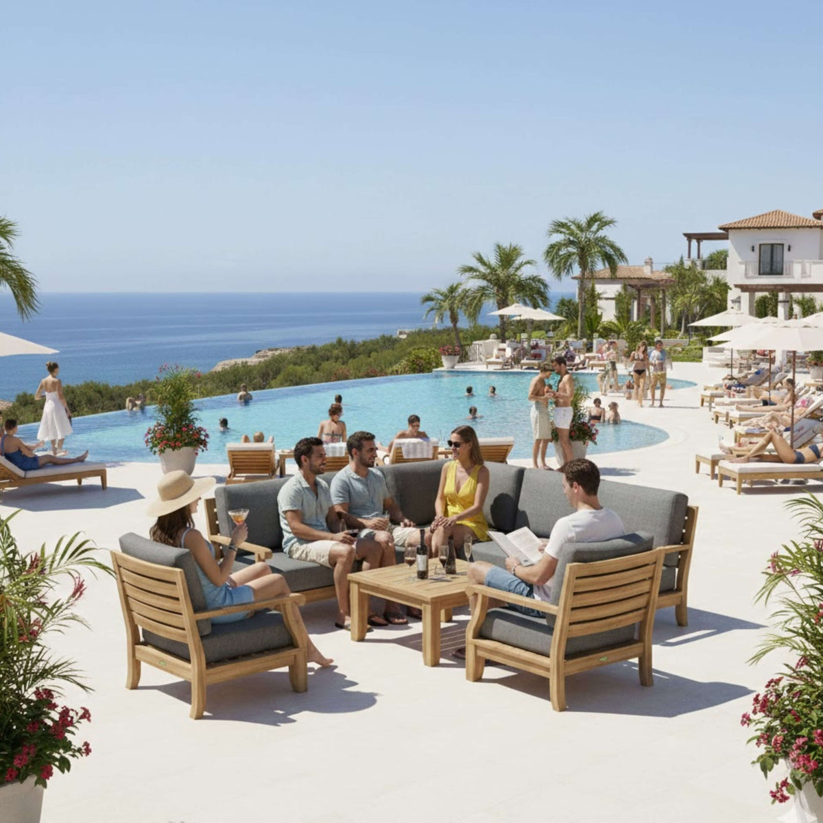 SET-94 RIVIERA MODULAR DEEP SEATING SET