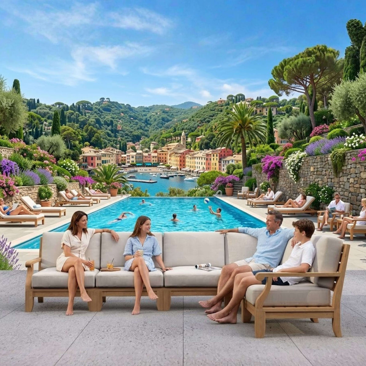 SET-69 RIVIERA MODULAR DEEP SEATING SET