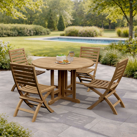 ANDREW BUTTERFLY FOLDING 5-PC DINING SET.