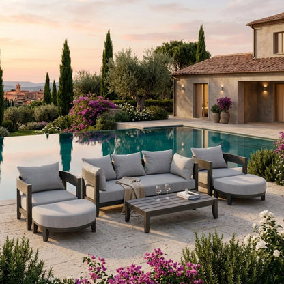 SET-171-AL 6-PC CORONADO ALUMINUM DEEP SEATING SET